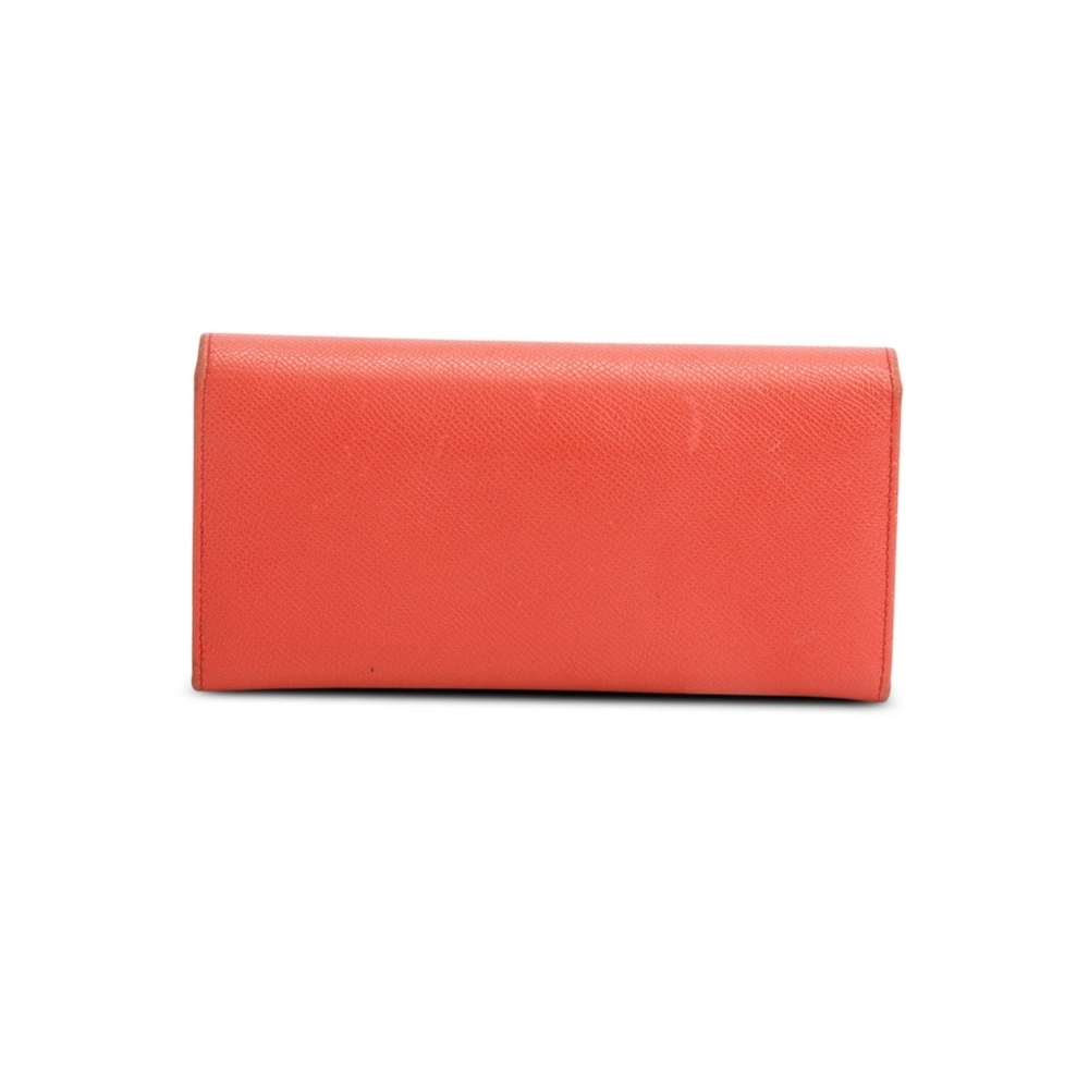 FerragamoSalvatore Orange Leather Gancini Continental Wallet - Picture 2 of 3